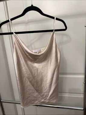 Endless Rose Satin Cowl Neck Cami - Cream